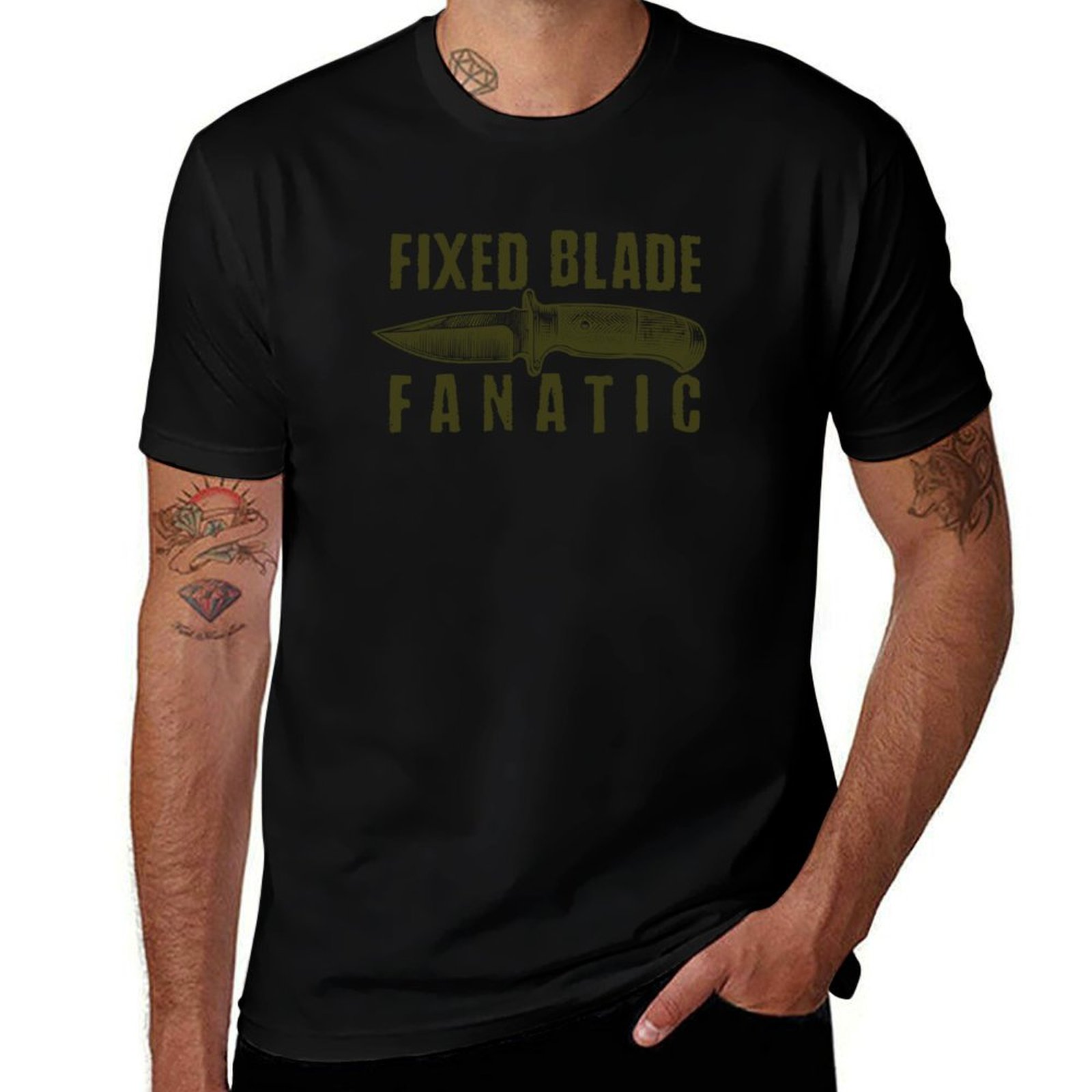 Edc Carry For Men - تي شيرت Fixed Blade Fanatic -