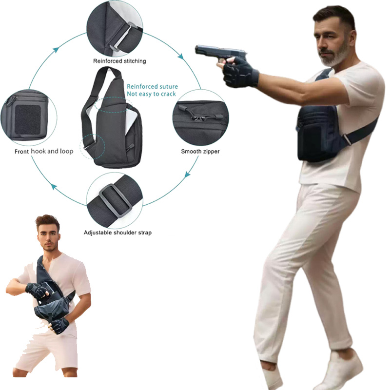 Edc Concealed Carry Sling Bag - حقيبة مسدس تكتيكية، حافظة مسدس مخفية،