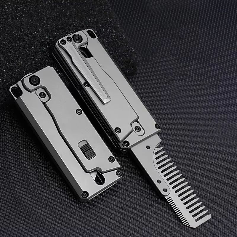 Comb Pocket Titanium - سبائك التيتانيوم للطي مشط استبدال مشط