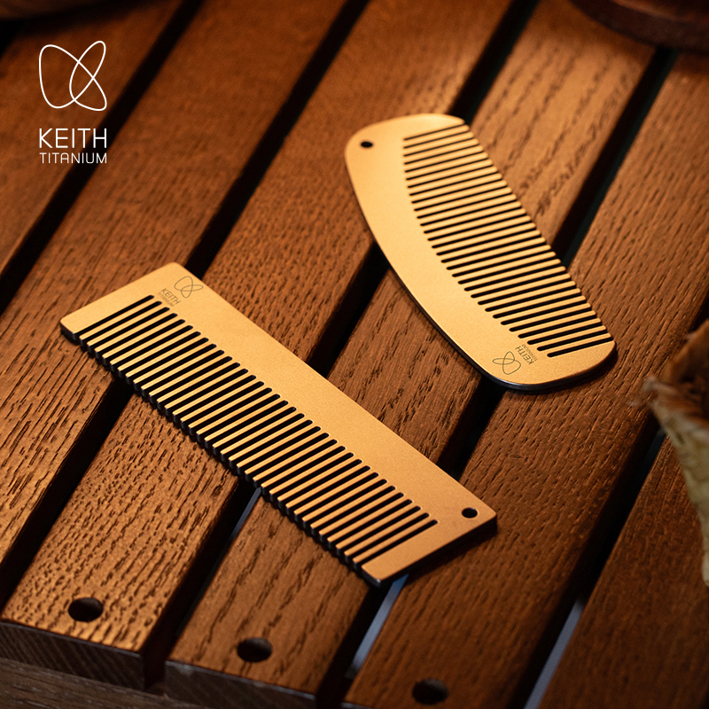 Comb Pocket Titanium - مشط محفظة تيتانيوم KEITH للشعر الصحي