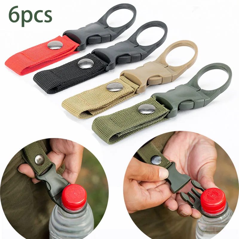 Edc Carry Kit - 6 قطعة حزام التخييم مشبك هوك