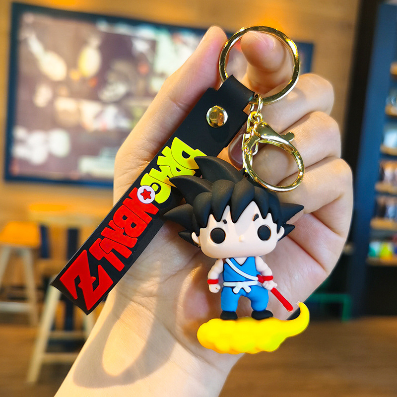 Carabiner Keychain - سلسلة مفاتيح PVC لشخصية غوكو من