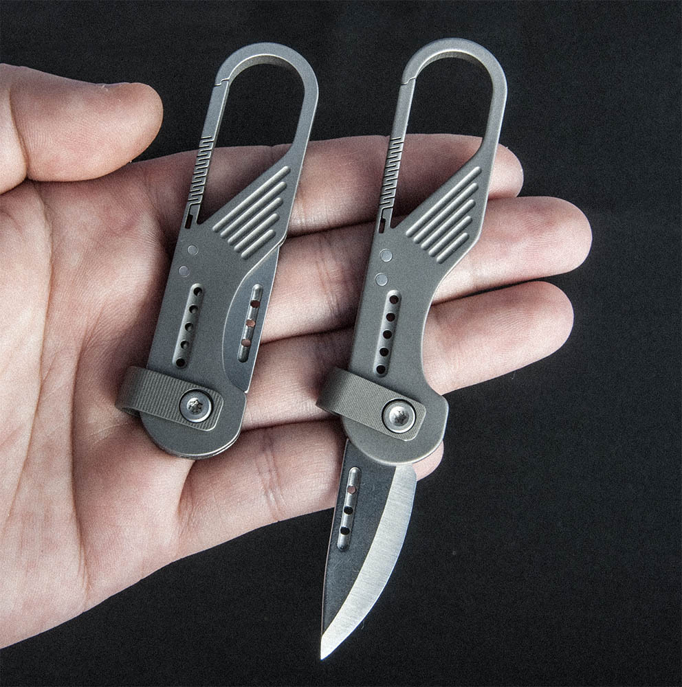 Edc Carry Essentials - سبائك التيتانيوم المفاتيح سكين صغير قابل