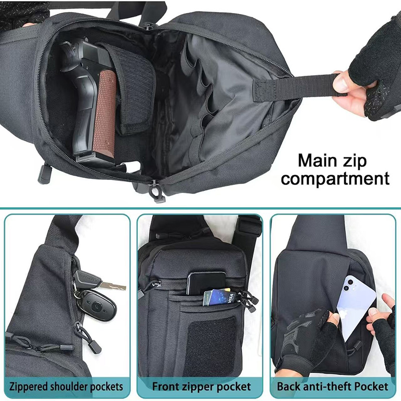 حقيبة مسدس تكتيكية، حافظة مسدس - مراجعة Edc Concealed Carry Sling Bag وسعره
