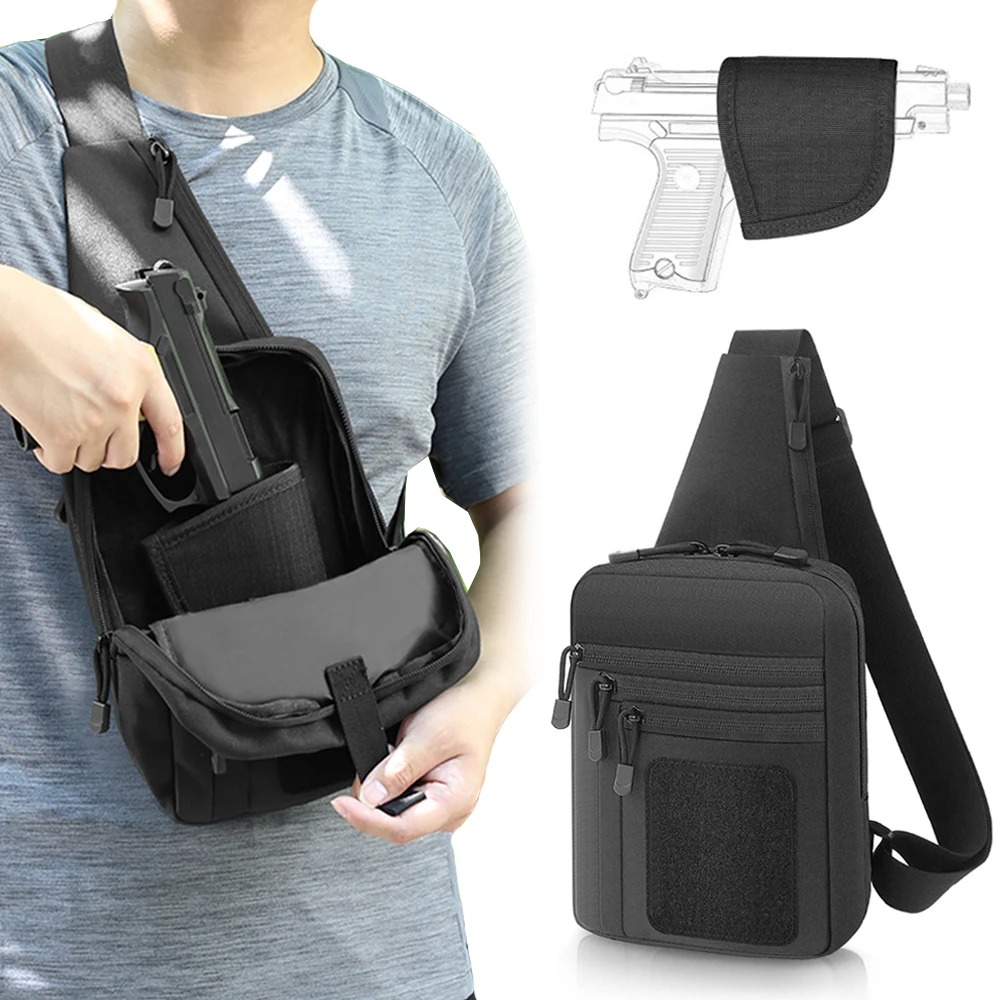 حقيبة مسدس تكتيكية، حافظة مسدس - مراجعة Edc Concealed Carry Sling Bag وسعره