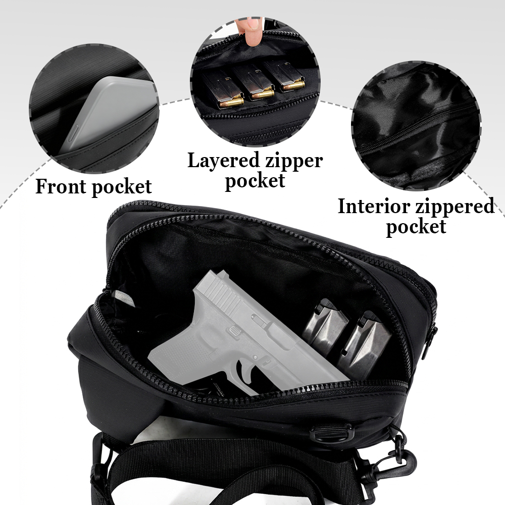 حقيبة مسدس تكتيكية للحمل المخف - مراجعة Edc Concealed Carry Sling Bag وسعره