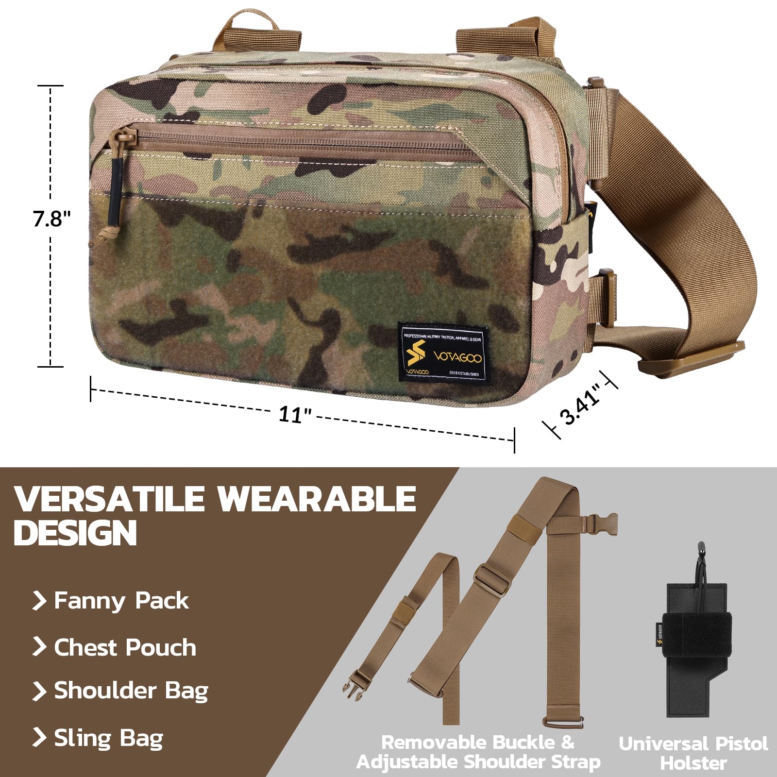 حزمة فاني تكتيكية، حقيبة حمل م - مراجعة Edc Concealed Carry Sling Bag وسعره