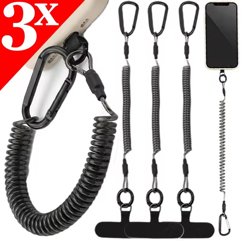 حبال هاتف مرنة مضادة للضياع مع - مراجعة Carabiner Keychain وسعره