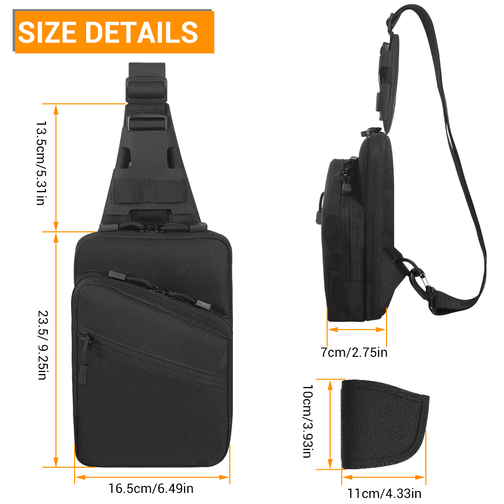 حقيبة مسدس تكتيكية للحمل المخف - مراجعة Edc Concealed Carry Sling Bag وسعره