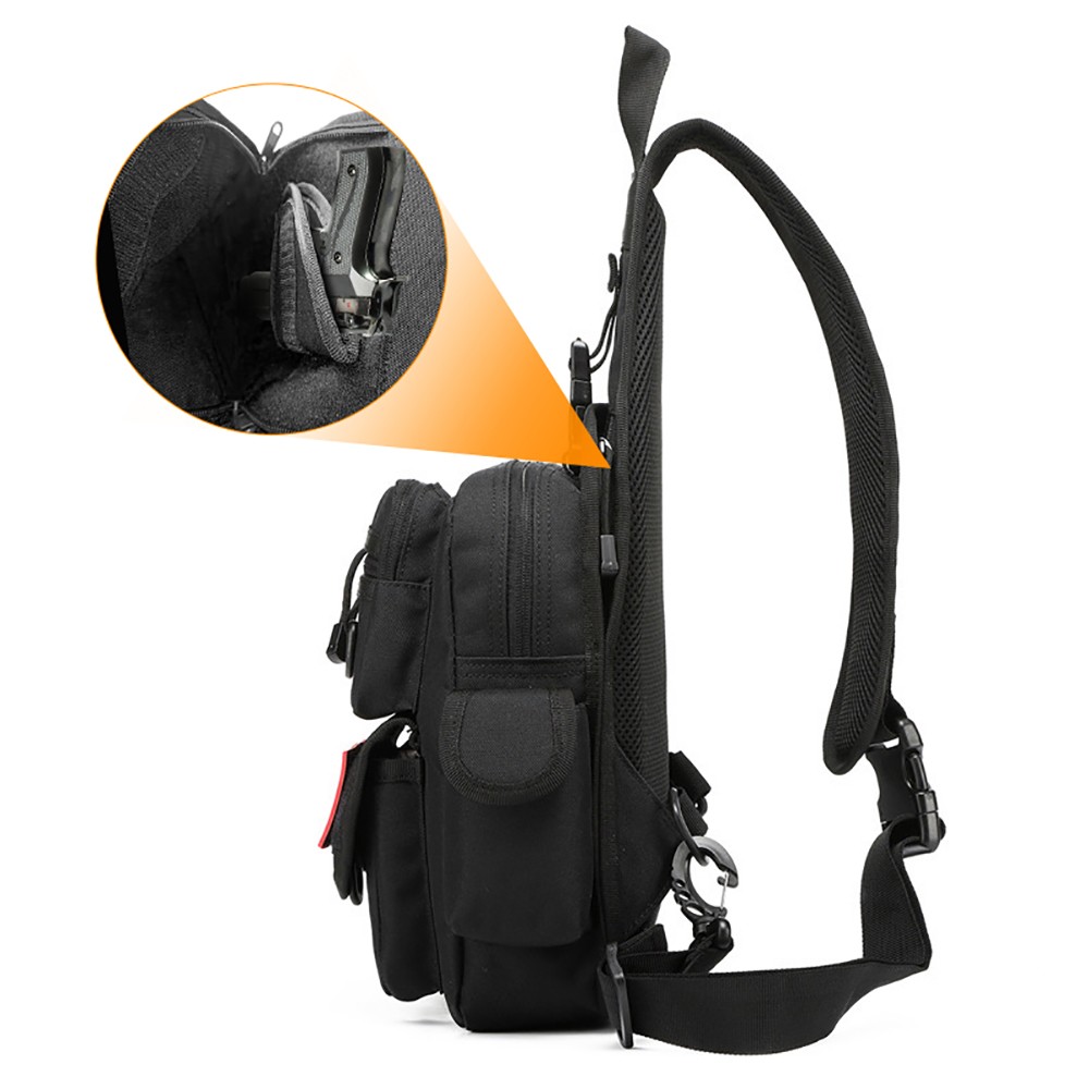 حقيبة تخزين تكتيكية للمسدس، حق - مراجعة Edc Concealed Carry Sling Bag وسعره