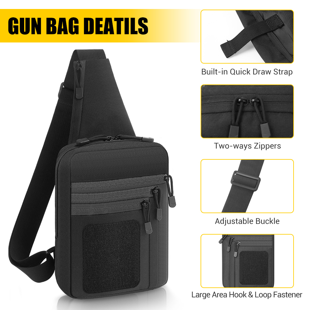 حقيبة تكتيكية لحمل المسدس، حاف - مراجعة Edc Concealed Carry Sling Bag وسعره