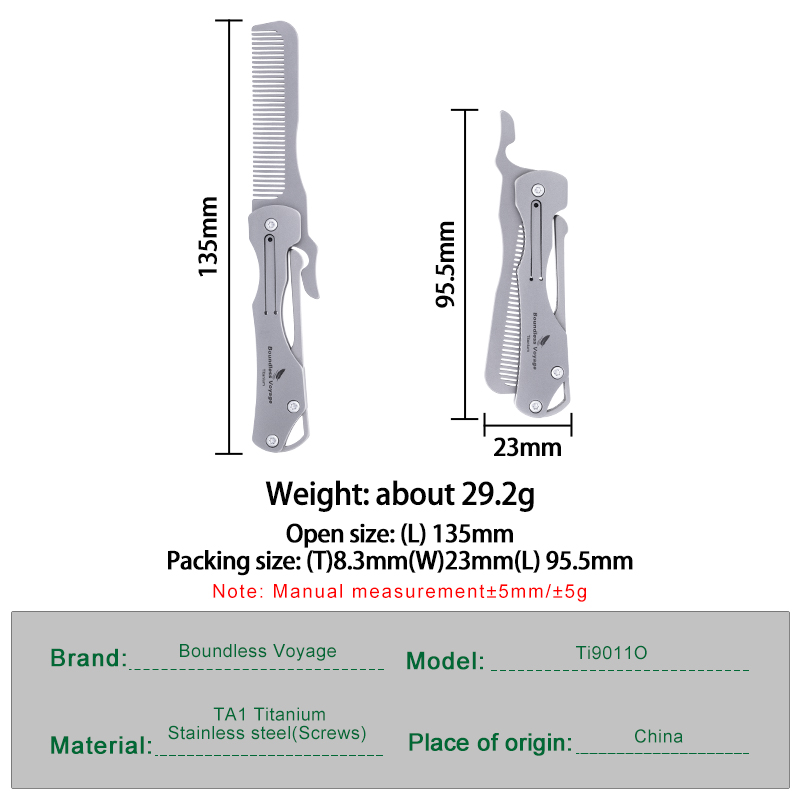 رحلة لا حدود لها قابلة للطي من - مراجعة Comb Pocket Titanium وسعره
